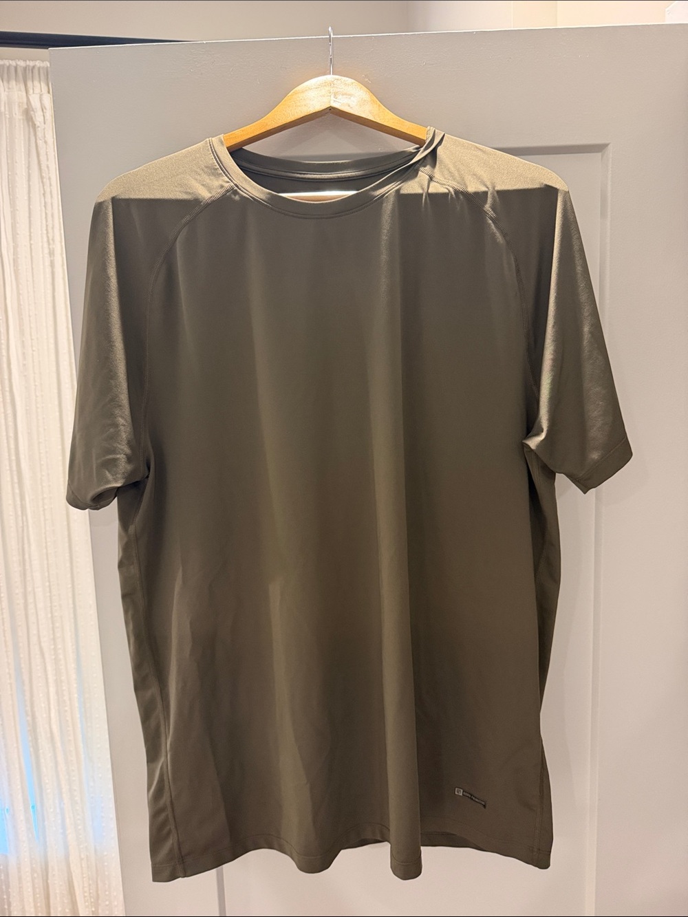 Men's Military Green Performance Tee - Short Sleeve Crew Neck